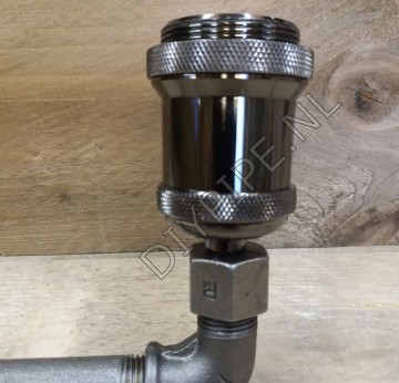 E 27 fitting retro zwart 1/2'' aansl.