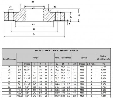 En 1092 1 type 13 pn16