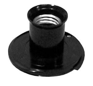 Fitting stallamp E27 zwart.