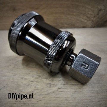 E 27 fitting retro zwart 1/2'' aansl.